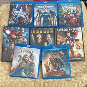 Marvel Superhero Blu-ray Set with Blue Covers